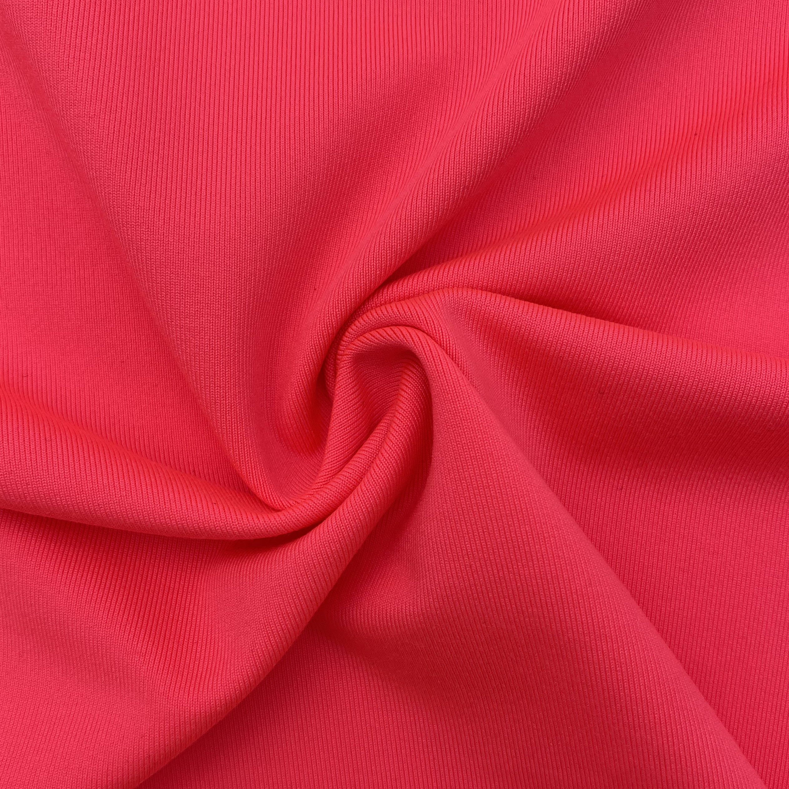 88 % POLYESTER, 12 % ELASTHAN GEWICHT: 200 g/m², BREITE: 155 cm, neonrosafarbener Single-Jersey-Stoff